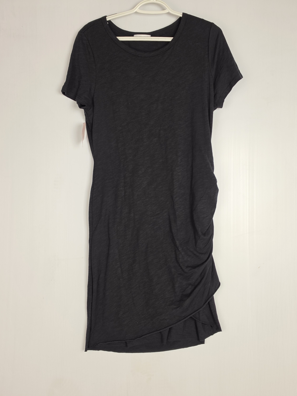 Charcoal Ruched Side Midi Dress